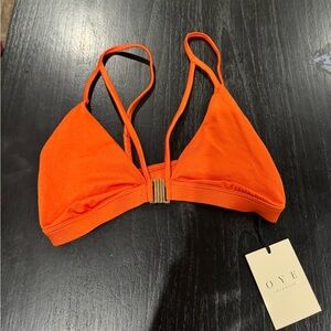 OYE swimwear Sel bikini top in burnt orange